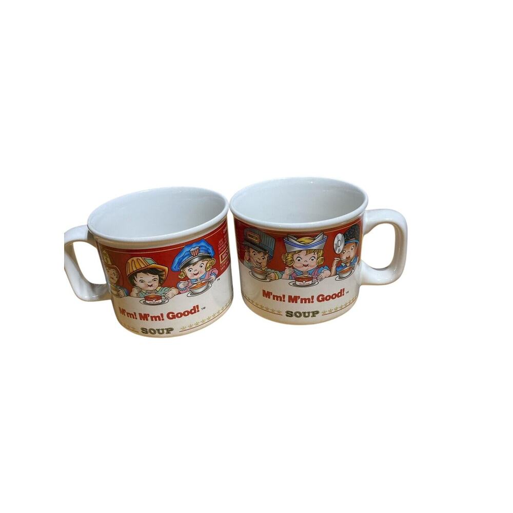 Vintage 1997 Campbell's Soup Mugs Set of 2 – 4" Soup or Coffee Cups‎